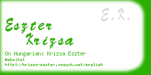 eszter krizsa business card